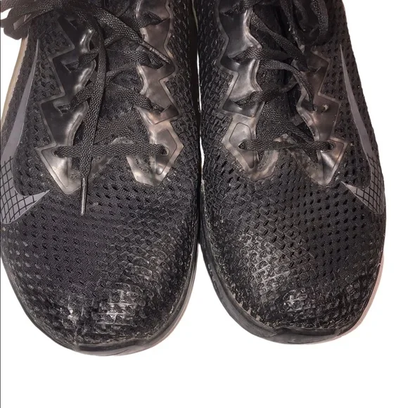 MENS NIKE METCON 6 BLACK SILVER GUM TRAINING SNEAKERS SHOES 13 - Picture 4 of 11